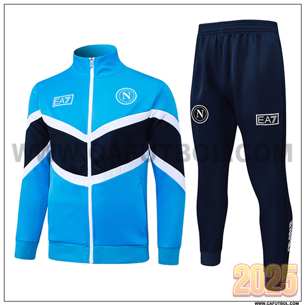 Chandal Chaquetas Futbol SSC Napoli Azul/Blanco 2025 2026