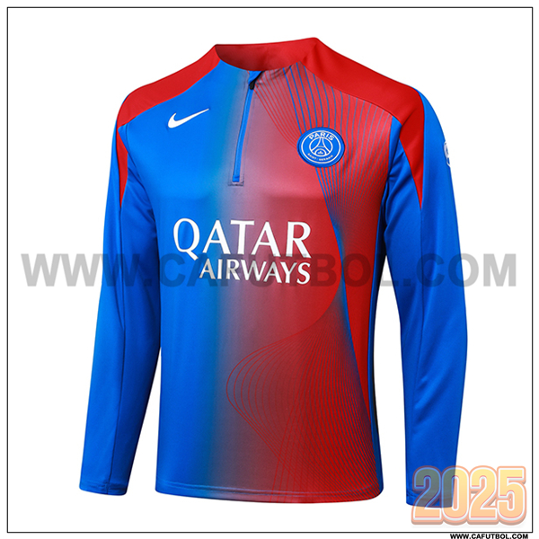 Sudadera Entrenamiento PSG Rojo/Azul 2025 2026