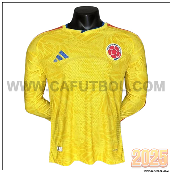 Primera Camiseta Equipo de Colombia Mangas Largas AMARILLO Copa Mundial 2026