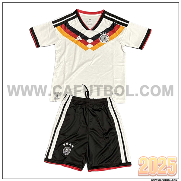 Primera Camiseta Equipo de Alemania Ninos Blanco Copa Mundial 2026