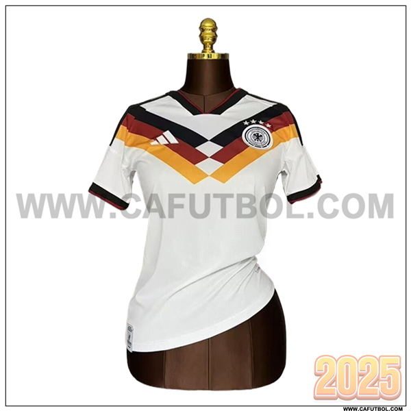 Primera Camiseta Equipo de Alemania Mujer Blanco Copa Mundial 2026
