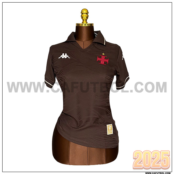 Tercero Camiseta Futbol CR Vasco Da Gama Mujer Rojo 2025 2026