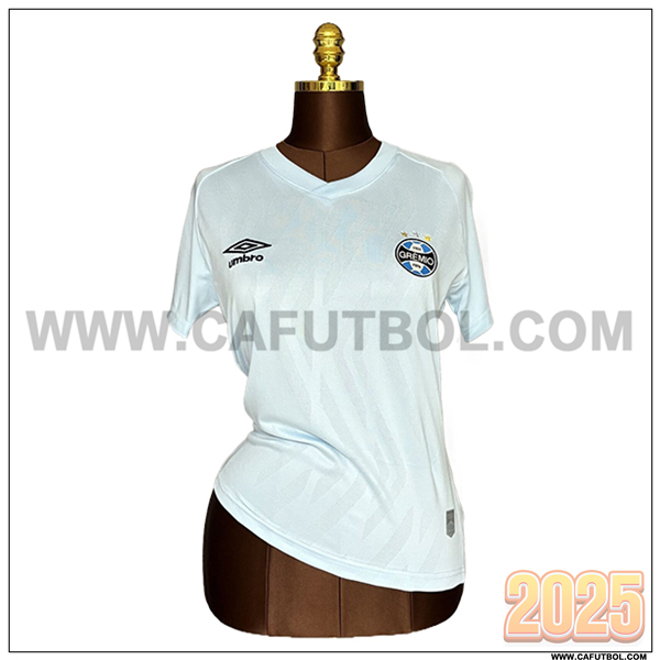 Segunda Camiseta Futbol Gremio Mujer Blanco 2025 2026