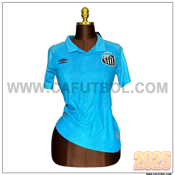 Tercero Camiseta Futbol Santos FC Mujer Azul 2025 2026