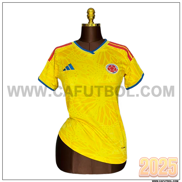 Primera Camiseta Futbol Colombia Mujer AMARILLO 2026/2027
