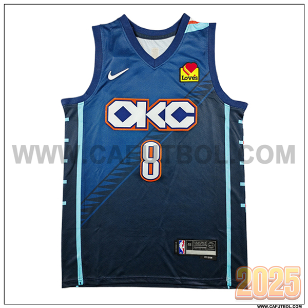 Camisetas NBA Oklahoma City Thunder (WILLIAMS #8) 2025/26 Azul
