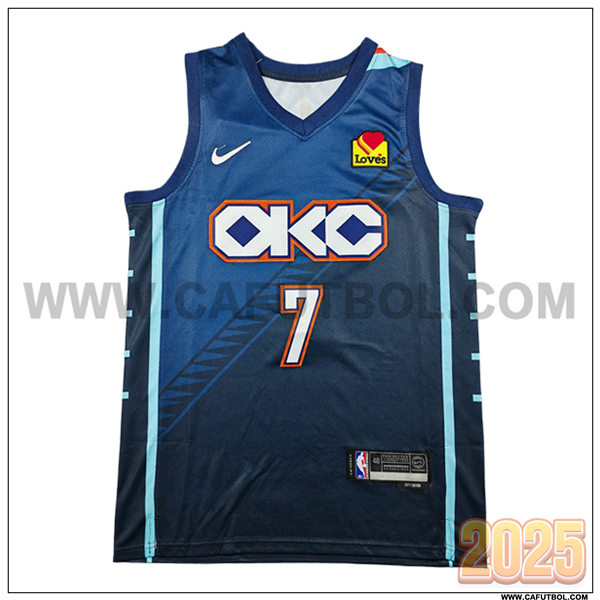 Camisetas NBA Oklahoma City Thunder (HOLMGREN #7) 2025/26 Azul -02