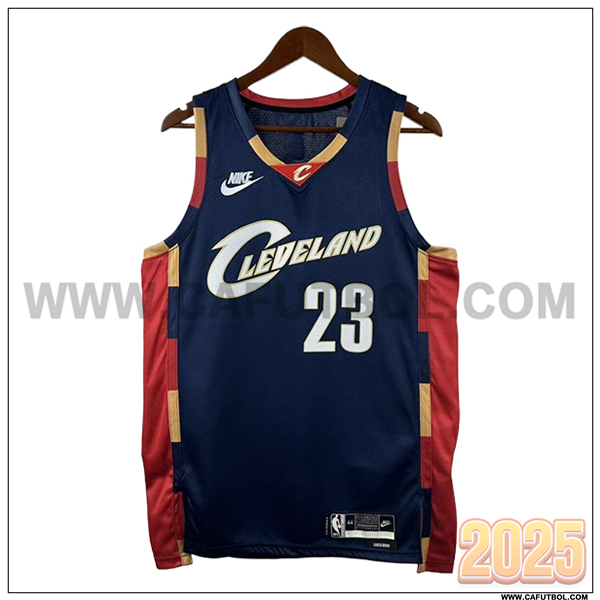 Camisetas NBA Cleveland Cavaliers (JAMES #23) 2025/26 Azul/Rojo