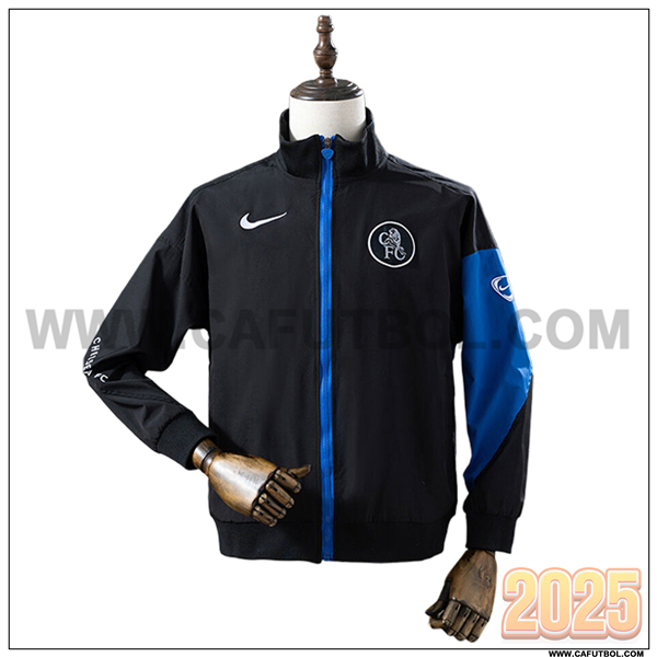 Rompevientos FC Chelsea Negro/Azul 2025 2026