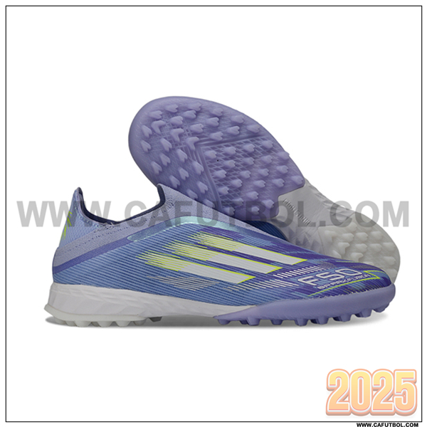 Adidas Botas De Fútbol F50 Pro Laceless TF Violeta/Verde