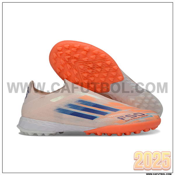 Adidas Botas De Fútbol F50 Pro Laceless TF Naranja/Azul