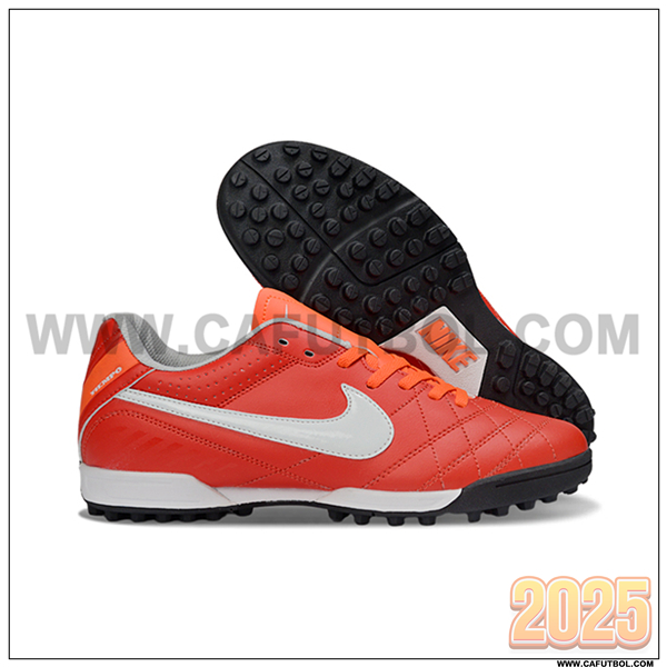 Nike Botas De Fútbol Tiempo Ligera V TF Naranja/Blanco