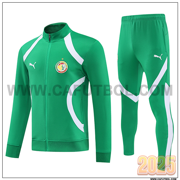 Chandal Chaquetas Futbol Senegal Verde/Blanco 2025 2026