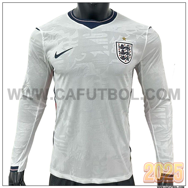 Primera Camiseta Equipo de Inglaterra Mangas Largas Copa Mundial 2026
