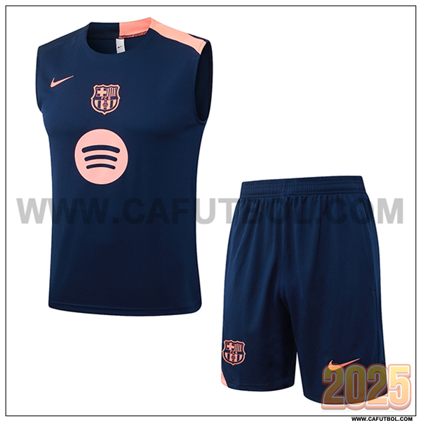 Camiseta Entrenamiento sin mangas FC Barcelona Azul/Rosa 2025/26 -02