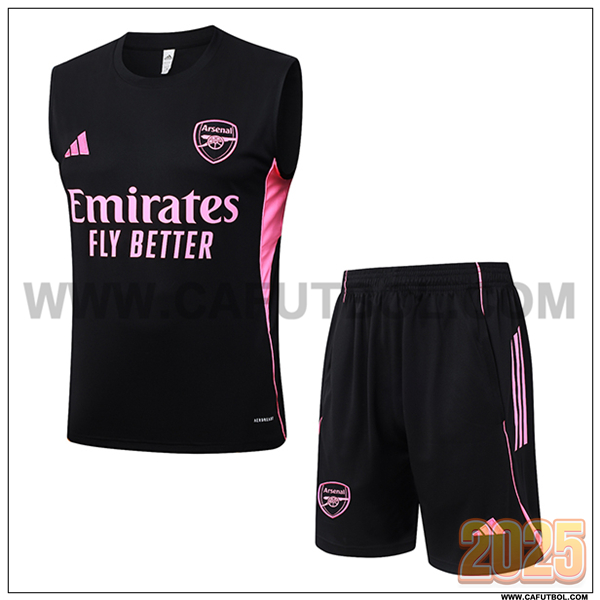 Camiseta Entrenamiento sin mangas Arsenal Negro/Rosa 2025/26