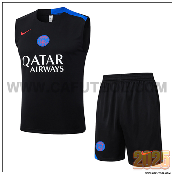 Camiseta Entrenamiento sin mangas PSG Negro/Azul 2025/26