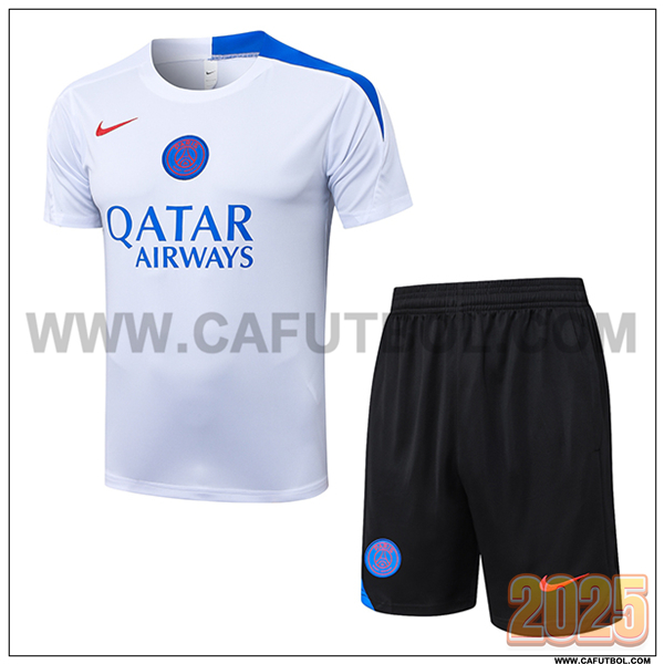 Training T-Shirt PSG Blanco/Azul 2025/26