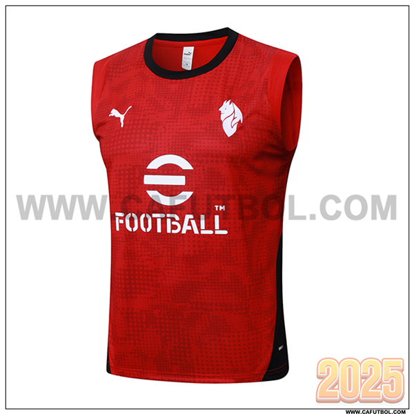 Chalecos De Futbol AC Milan Rojo/Negro 2025/26