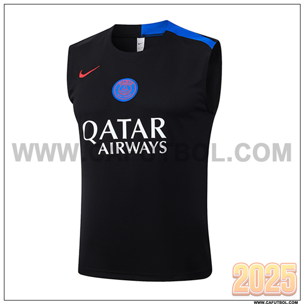 Chalecos De Futbol PSG Negro/Azul 2025/26