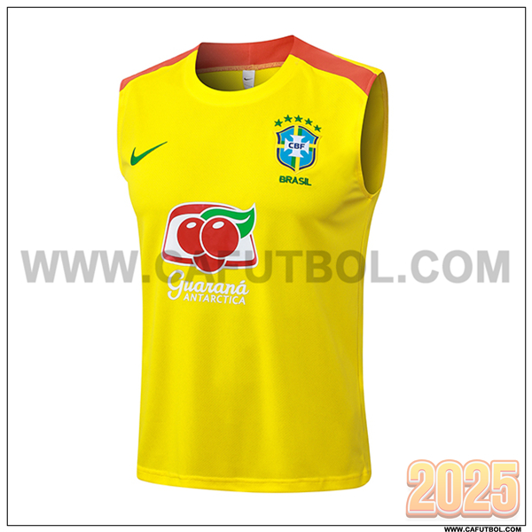 Chalecos De Futbol Brasil Amarillo/Naranja 2025/26