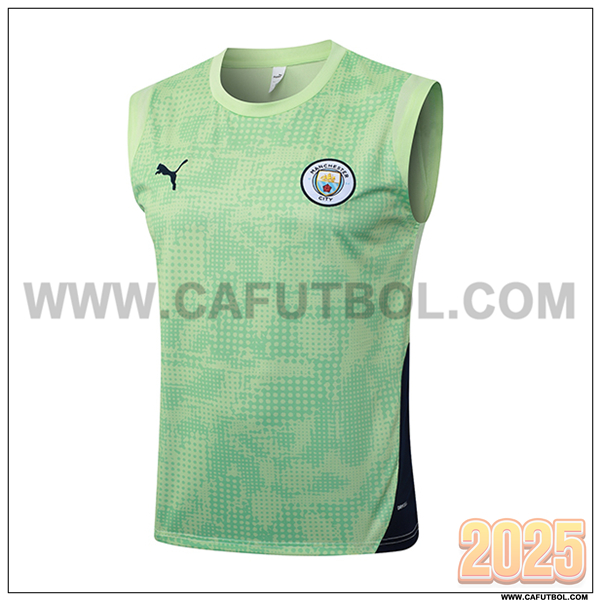 Chalecos De Futbol Manchester City Verde/Azul 2025/26