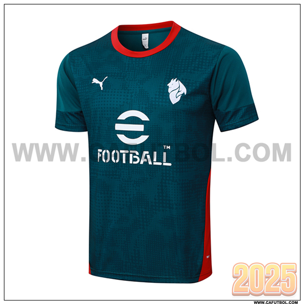 Training T-Shirt AC Milan Verde/Rojo 2025/26