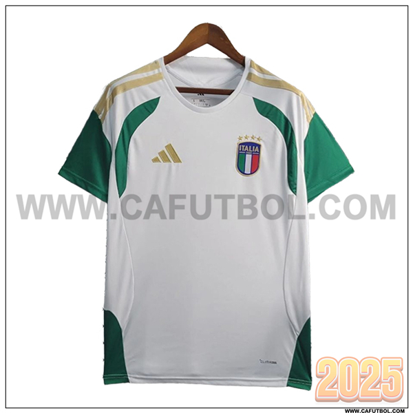 Training T-Shirt Italia Blanco/Verde/Amarillo 2025/26