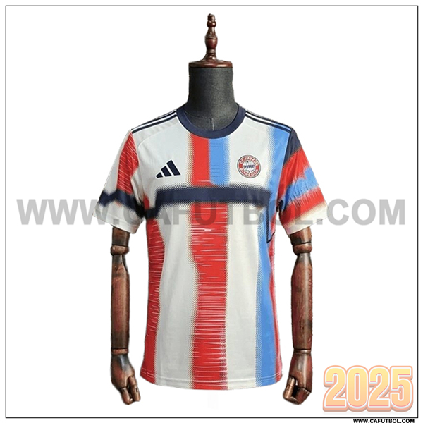 Training T-Shirt Bayern Munich Blanco/Rojo/Azul 2025/26