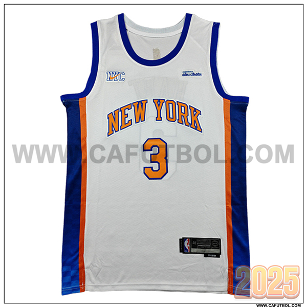 Camisetas NBA New York Knicks (HART #3) 2025/26 Blanco/Azul/Naranja