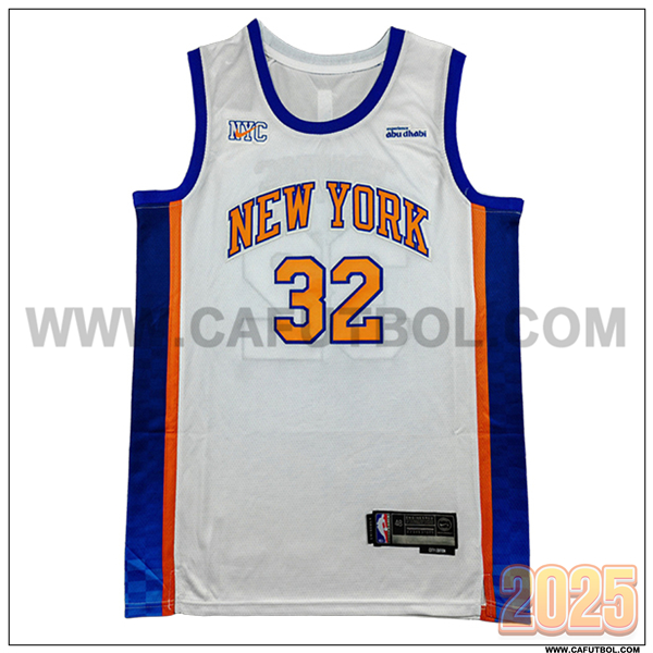 Camisetas NBA New York Knicks (TOWNS #32) 2025/26 Blanco/Azul/Naranja