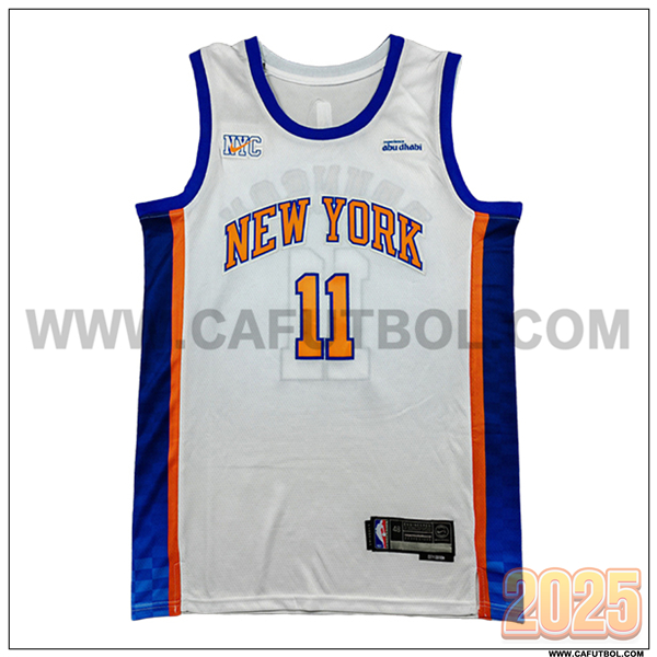 Camisetas NBA New York Knicks (MarrónSON #11) 2025/26 Blanco/Azul/Naranja