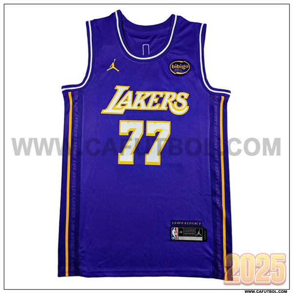 Camisetas NBA Los Angeles Lakers (DONCIC #77) 2025/26 Violeta -03