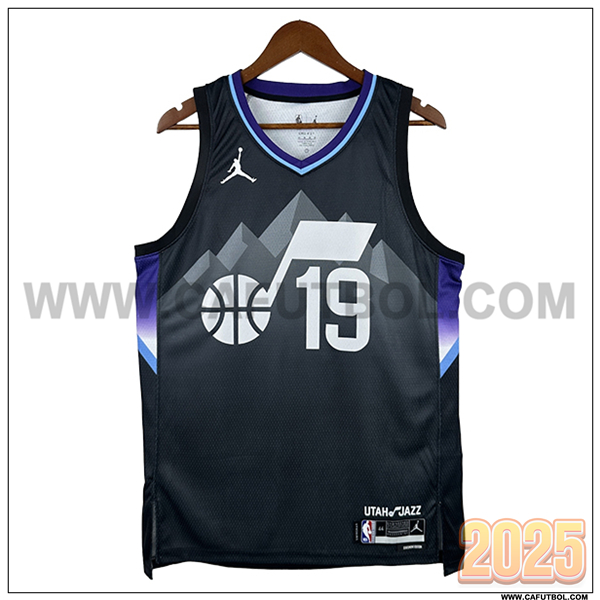 Camisetas NBA Utah Jazz (BAILEY #19) 2025/26 Negro/Gris/Violeta