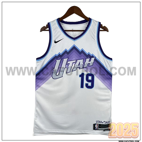 Camisetas NBA Utah Jazz (GARLAND #19) 2025/26 Blanco/Violeta