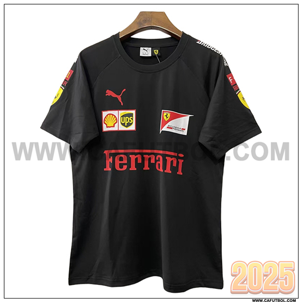 Camiseta de manga corta Scuderia Ferrari Team Negro 2025