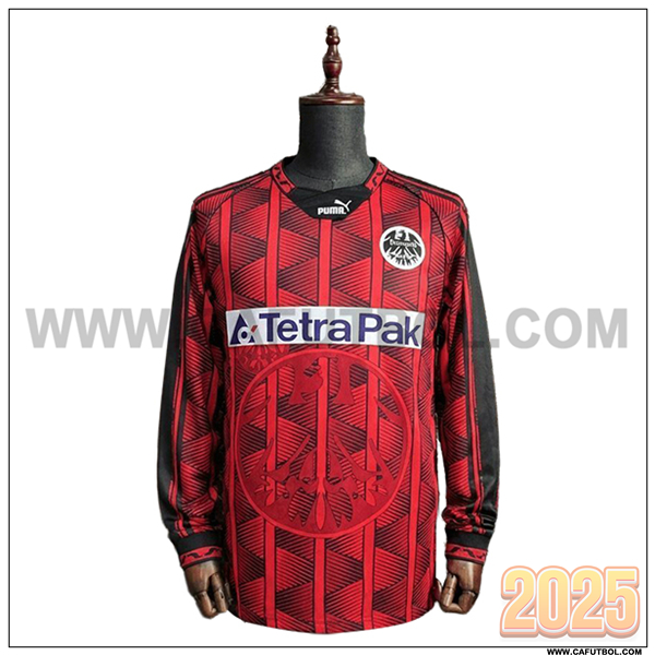 Primera Camiseta de Eintracht Frankfurt Mangas Largas Retro Rojo 1995/1996