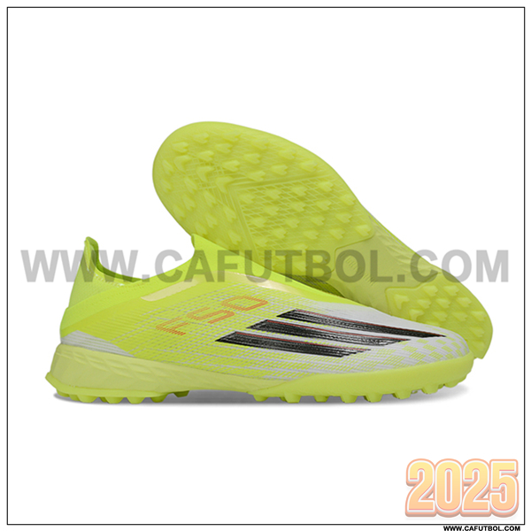 Adidas Botas De Fútbol F50 Pro Laceless TF Amarillo/Negro