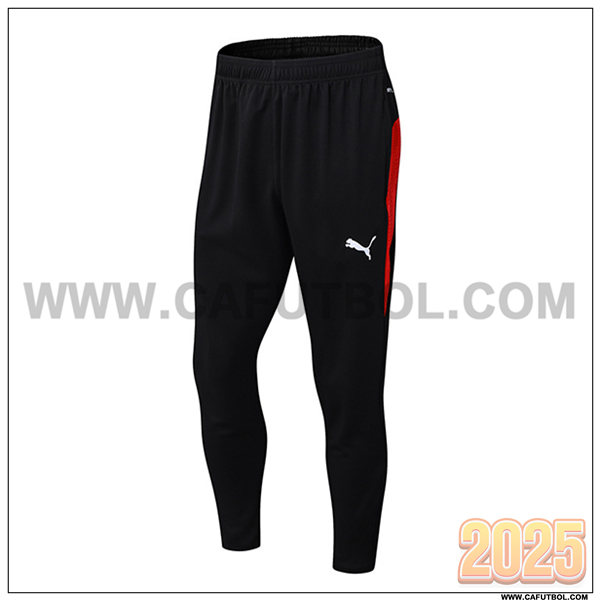 Pantalones Entrenamiento PUMA Negro/Rojo 2025/26