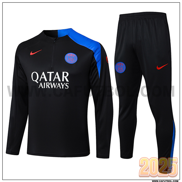 Chandal de Futbol PSG Negro/Azul 2025/26