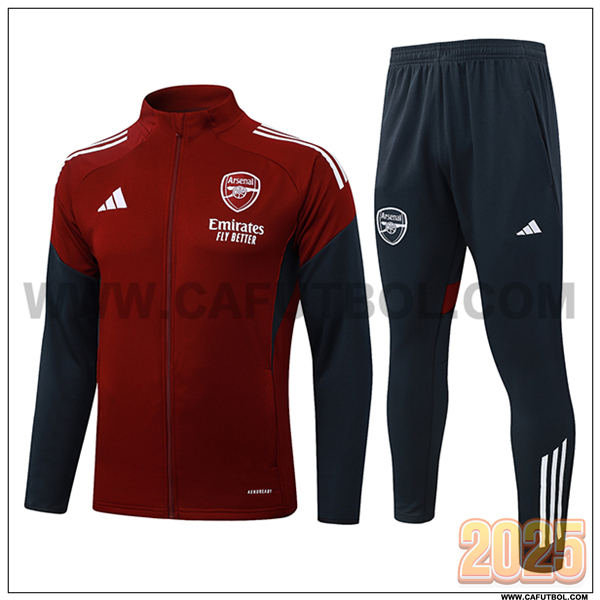Chandal Chaquetas Futbol Arsenal Rojo/Gris 2025/26