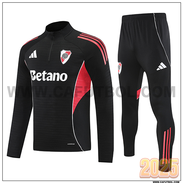 Chandal de Futbol River Plate Negro/Rojo 2025/26