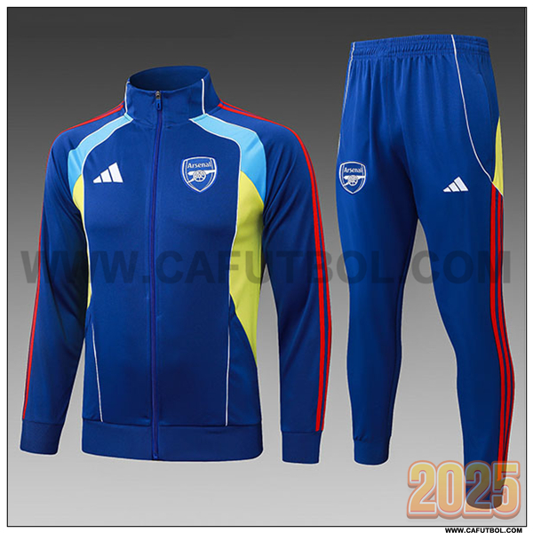 Chandal Chaquetas Futbol Arsenal Ninos Azul/Amarillo/Rojo 2025/26