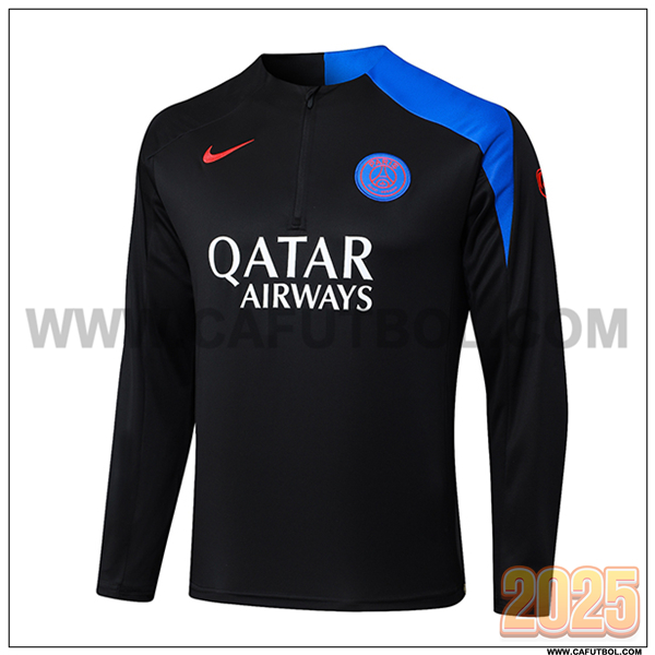 Sudadera Entrenamiento PSG Negro/Azul 2025/26