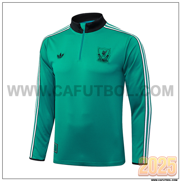Sudadera Entrenamiento FC Liverpool Verde/Blanco/Negro 2025/26