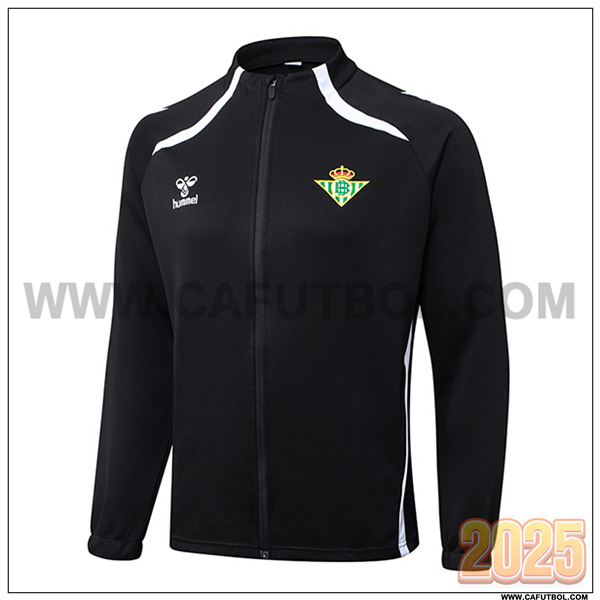 Chaquetas Futbol Real Betis Negro/Blanco 2025/26