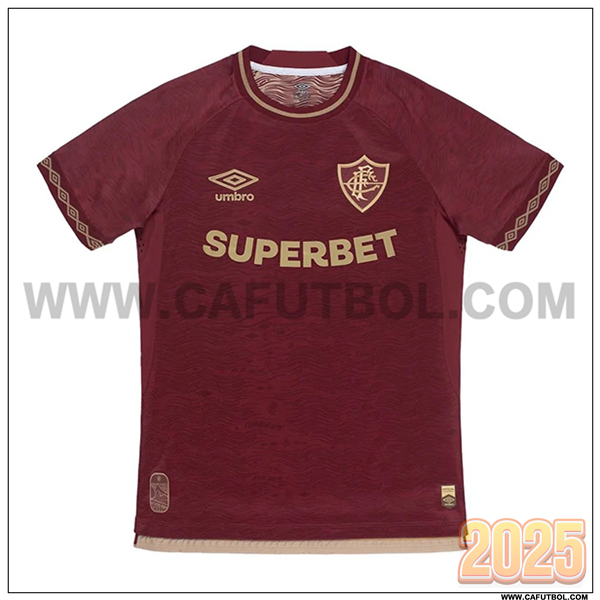 Nuevo Camiseta de Fluminense Tercero 2025 2026 Rojo ladrillo
