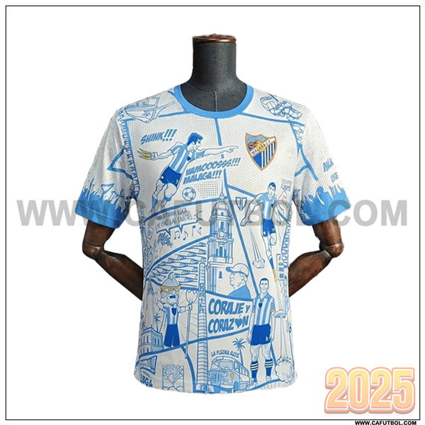 Camiseta de Malaga Edicion Especial 2025 2026 Azul Claro