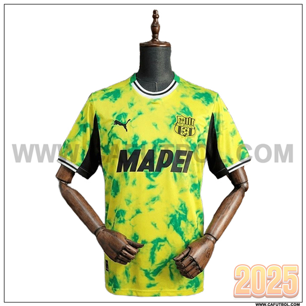 Tercero Camiseta de Sassuolo Verde/AMARILLO 2025 2026