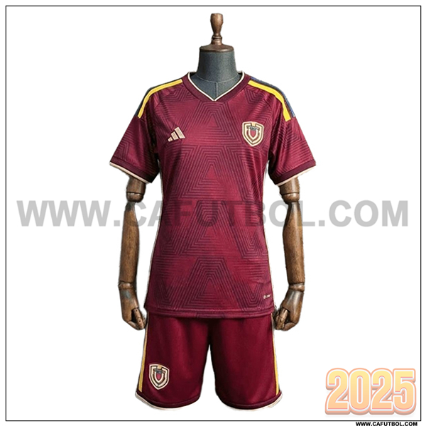 Primera Camiseta Futbol Venezuela Ninos Rojo ladrillo 2026/2027